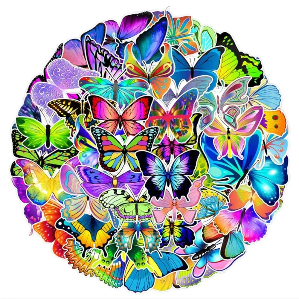 50 Butterfly Stickers Vinyl Waterproof PRICE IS FIRM - Picture 5 of 5
